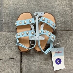 Cat & Jack Light Blue Kids Sandals with Pearl Accents